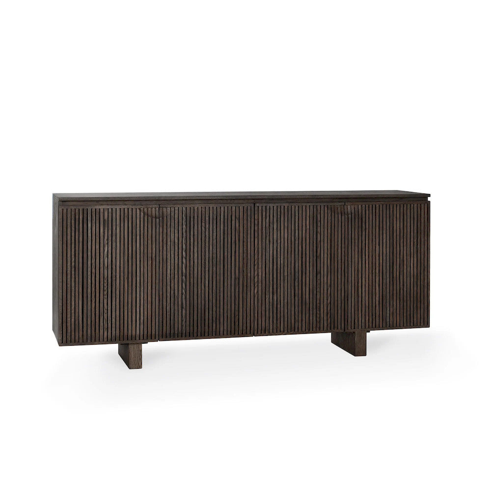 Classic Home - Roya 82in  Oak Wood 3-Door Sideboard Buffet In Toasted Brown - 52004158 veiw 1