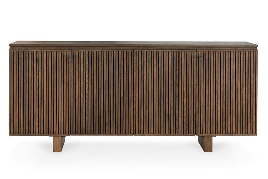 Classic Home - Roya 82in  Oak Wood 3-Door Sideboard Buffet In Toasted Brown - 52004158 veiw 2