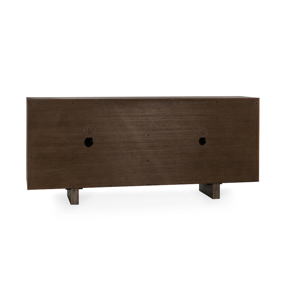 Classic Home - Roya 82in  Oak Wood 3-Door Sideboard Buffet In Toasted Brown - 52004158 veiw 4