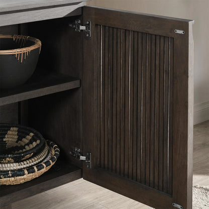 Classic Home - Roya 82in  Oak Wood 3-Door Sideboard Buffet In Toasted Brown - 52004158 veiw 6