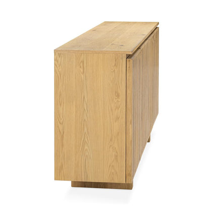Classic Home  - Roya Oak Wood 4-Door Sideboard Buffet - Oak Natural - 52004206 veiw 3