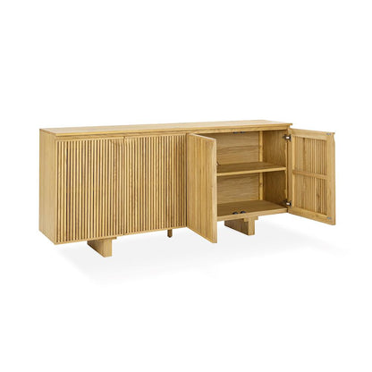 Classic Home  - Roya Oak Wood 4-Door Sideboard Buffet - Oak Natural - 52004206 veiw 4