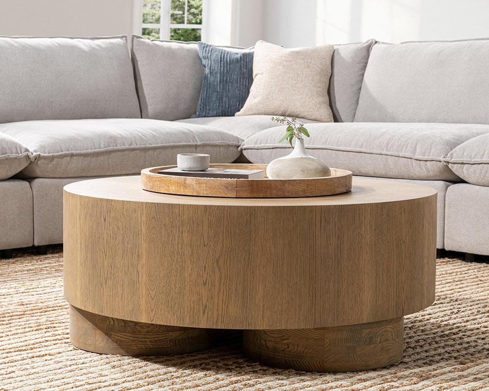 Classic Home  - Runa Wood Coffee Table - Latte Brown - 51031722 veiw 7