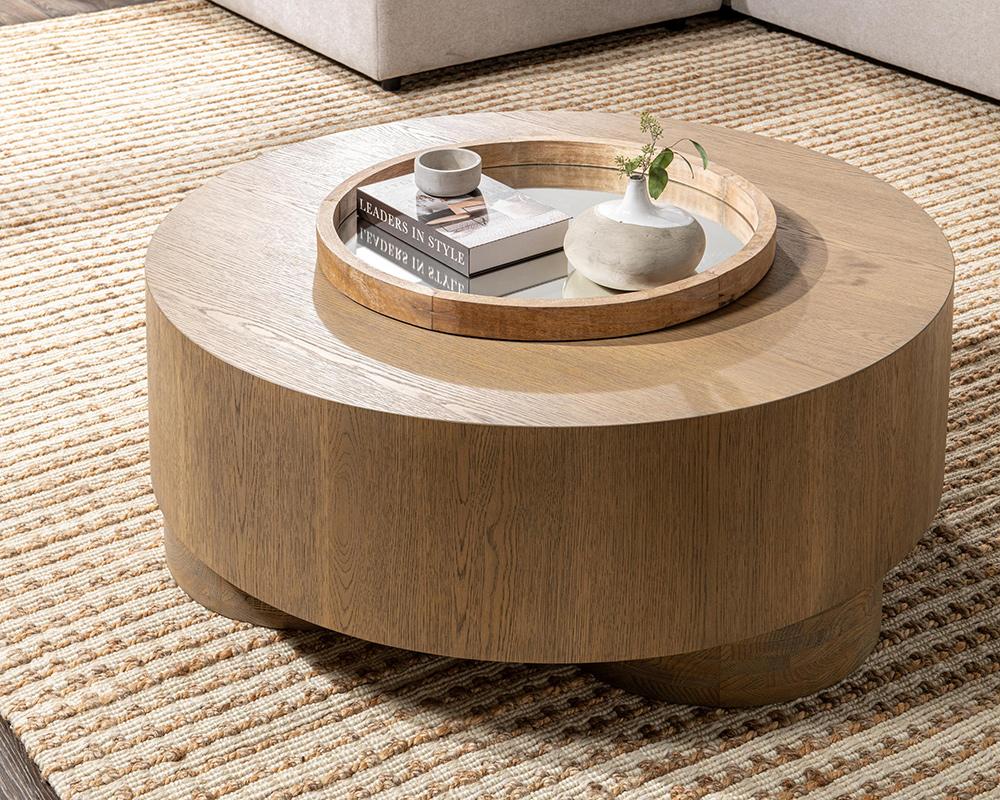 Classic Home  - Runa Wood Coffee Table - Latte Brown - 51031722 veiw 8