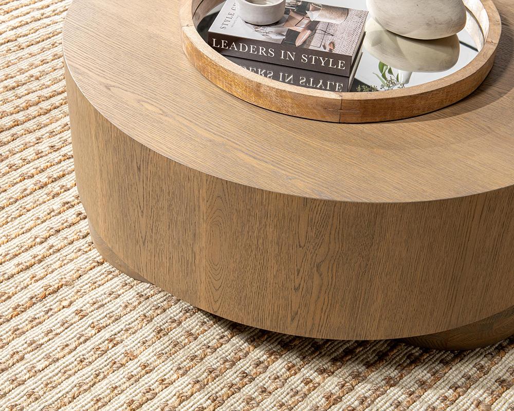 Classic Home  - Runa Wood Coffee Table - Latte Brown - 51031722 veiw 9