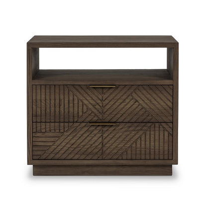 Classic Home  - Santa Clara 2-Drawer Wood Night Stand - Toasted Brown - 54003213 veiw 2