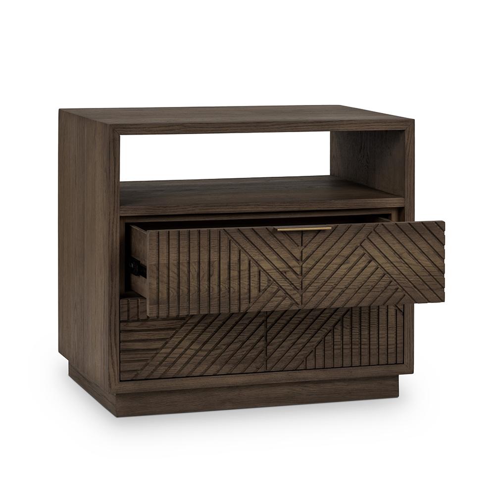 Classic Home  - Santa Clara 2-Drawer Wood Night Stand - Toasted Brown - 54003213 veiw 3