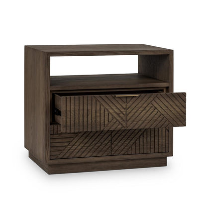 Classic Home  - Santa Clara 2-Drawer Wood Night Stand - Toasted Brown - 54003213 veiw 3