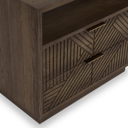 Classic Home  - Santa Clara 2-Drawer Wood Night Stand - Toasted Brown - 54003213 veiw 6