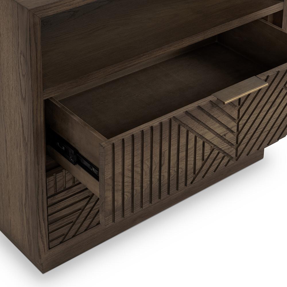 Classic Home  - Santa Clara 2-Drawer Wood Night Stand - Toasted Brown - 54003213 veiw 7