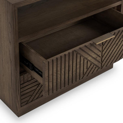 Classic Home  - Santa Clara 2-Drawer Wood Night Stand - Toasted Brown - 54003213 veiw 7