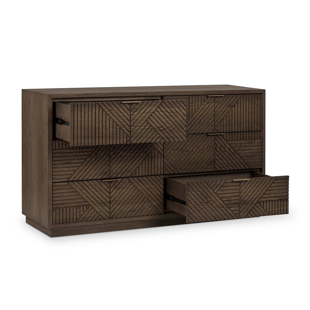 Classic Home  - Santa Clara 6-Drawer Wood Dresser - Toasted Brown - 52004211 veiw 3