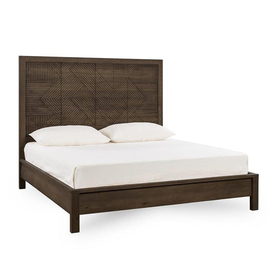 Classic Home  - Santa Clara Queen Wood Platform Bed - Toasted Brown - 54003216 veiw 1