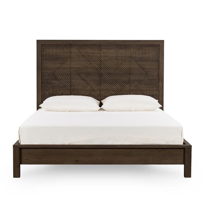 Classic Home  - Santa Clara Queen Wood Platform Bed - Toasted Brown - 54003216 veiw 2