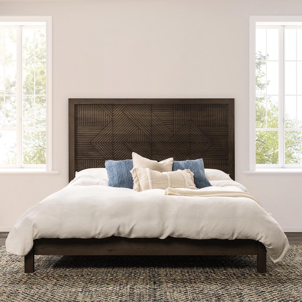 Classic Home  - Santa Clara Queen Wood Platform Bed - Toasted Brown - 54003216 veiw 9
