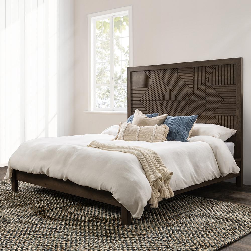 Classic Home  - Santa Clara Queen Wood Platform Bed - Toasted Brown - 54003216 veiw 10