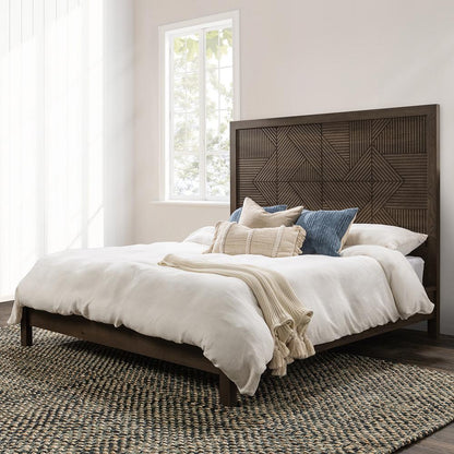 Classic Home  - Santa Clara Queen Wood Platform Bed - Toasted Brown - 54003216 veiw 10