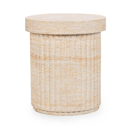 Classic Home  - Selah Outdoor Concrete Stool - Beige - 53006312 veiw 1