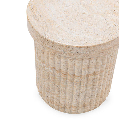 Classic Home  - Selah Outdoor Concrete Stool - Beige - 53006312 veiw 2