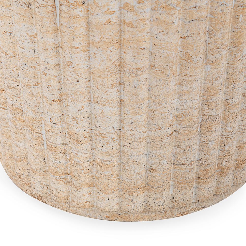Classic Home  - Selah Outdoor Concrete Stool - Beige - 53006312 veiw 3