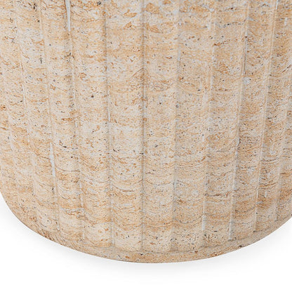 Classic Home  - Selah Outdoor Concrete Stool - Beige - 53006312 veiw 3