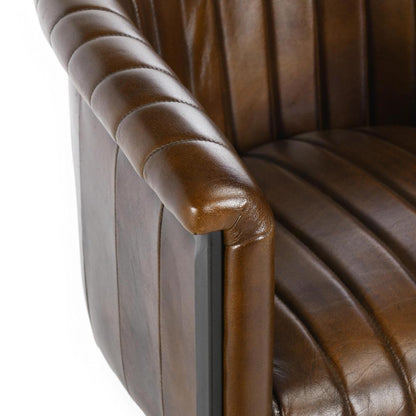 Classic Home - Seville 40in Top Grain Leather Bar Stool In Brown - 53001907 veiw 5