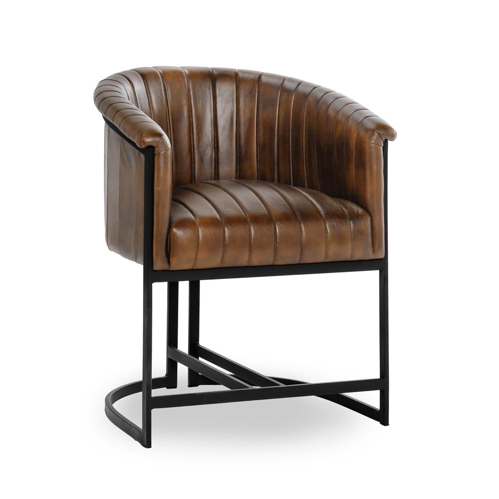 Classic Home - Seville Top Grain Leather Dining Chair In Brown - 53001906 veiw 1