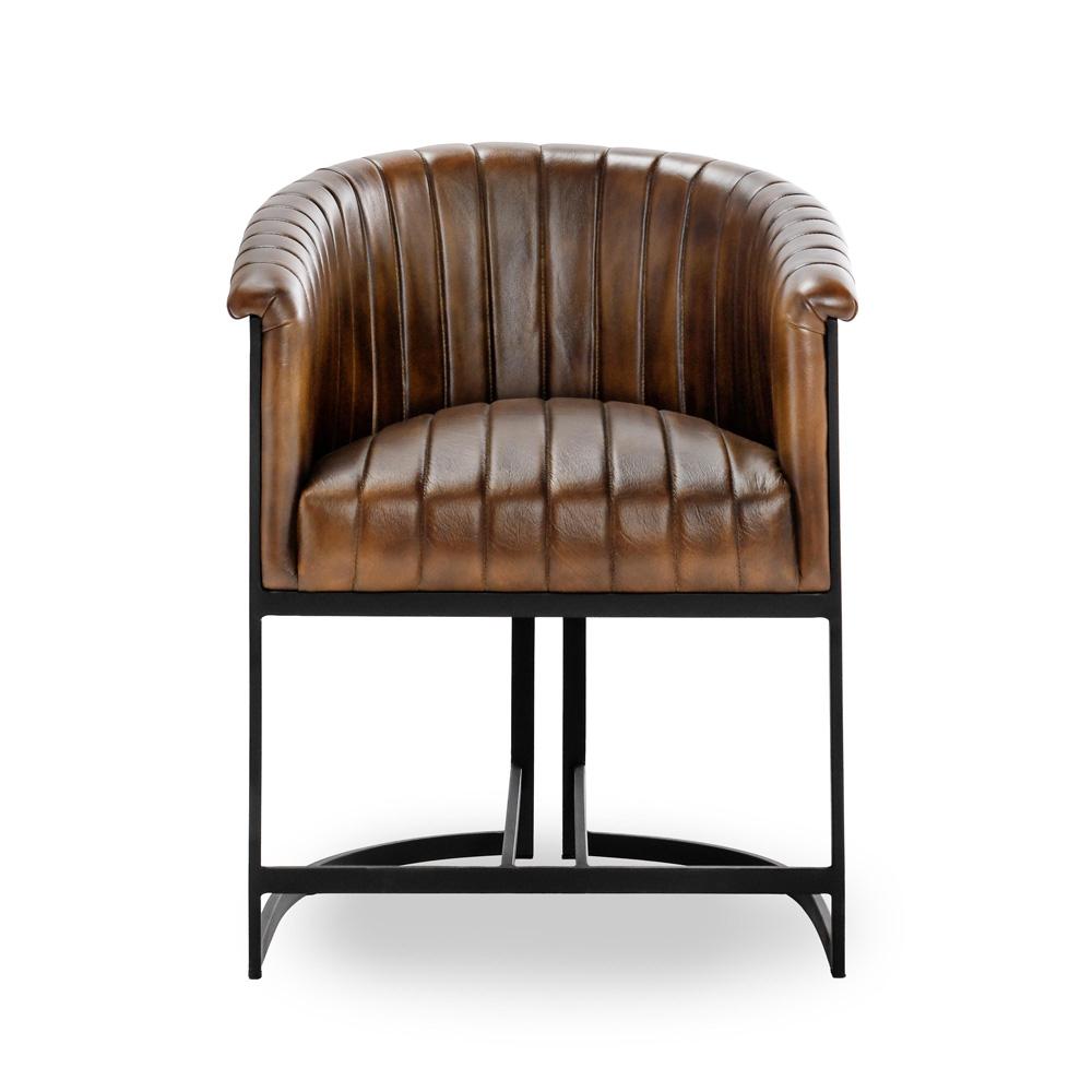 Classic Home - Seville Top Grain Leather Dining Chair In Brown - 53001906 veiw 2