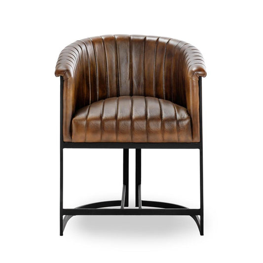 Classic Home - Seville Top Grain Leather Dining Chair In Brown - 53001906 veiw 2