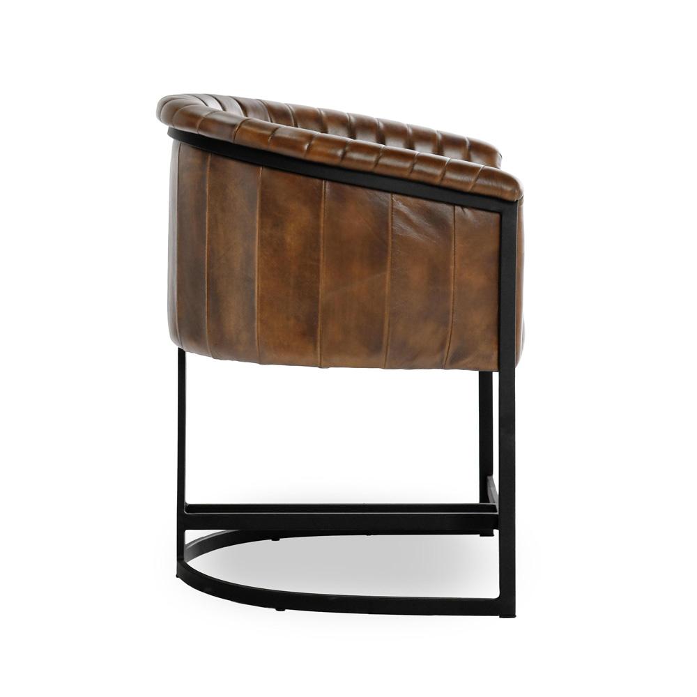 Classic Home - Seville Top Grain Leather Dining Chair In Brown - 53001906 veiw 3