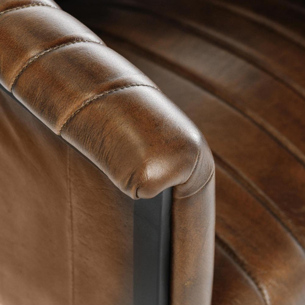 Classic Home - Seville Top Grain Leather Dining Chair In Brown - 53001906 veiw 5