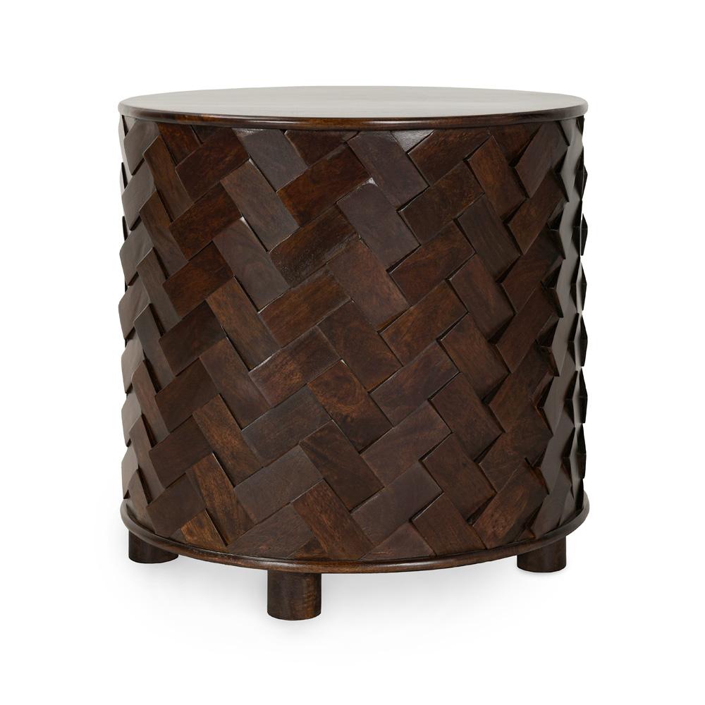 Classic Home - Shira 24in Round End Table In Kona Brown - 51011888 veiw 1