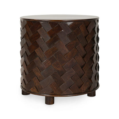 Classic Home - Shira 24in Round End Table In Kona Brown - 51011888 veiw 1