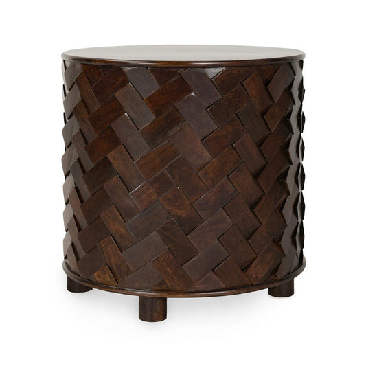 Classic Home - Shira 24in Round End Table In Kona Brown - 51011888 veiw 1