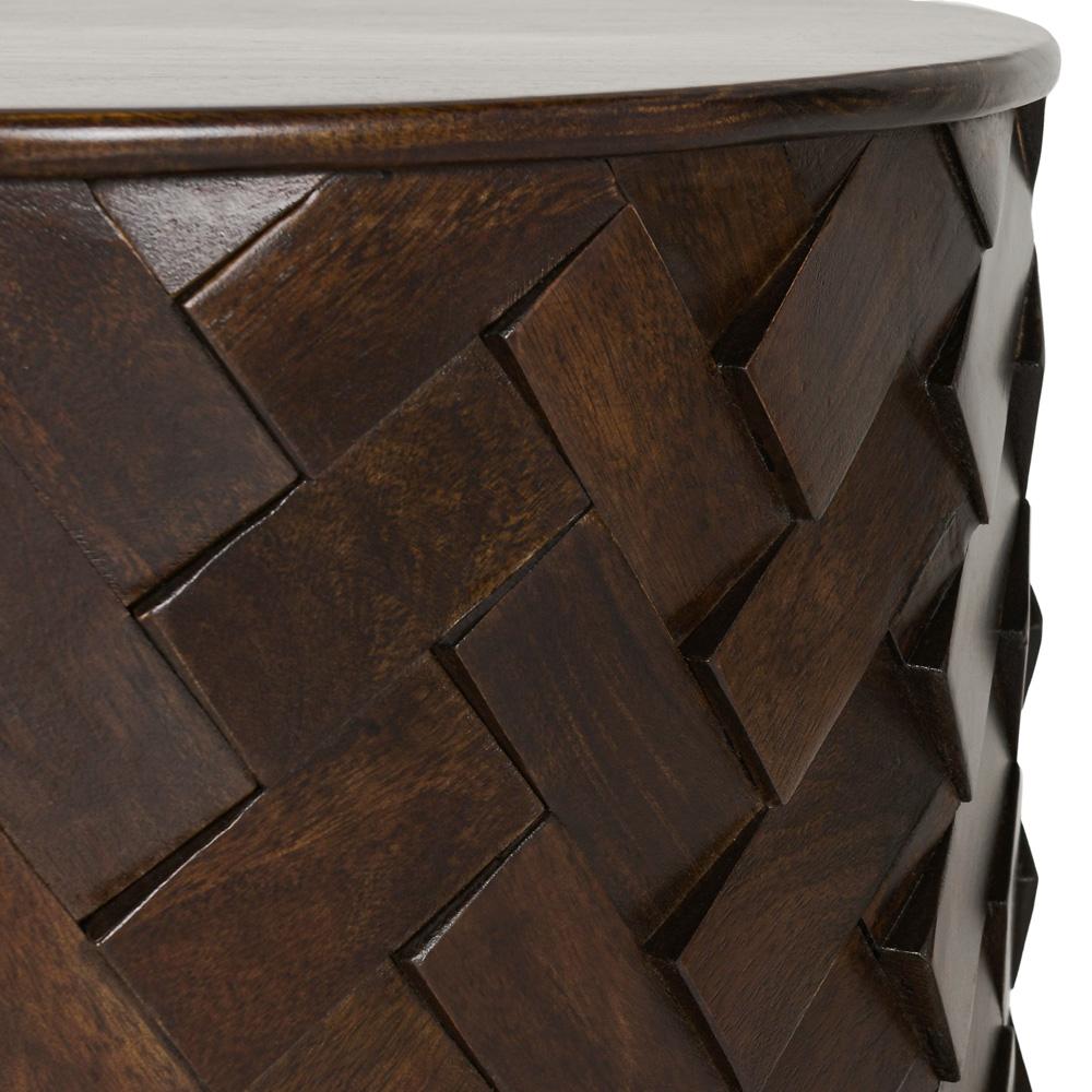 Classic Home - Shira 24in Round End Table In Kona Brown - 51011888 veiw 5