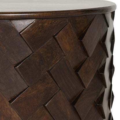 Classic Home - Shira 24in Round End Table In Kona Brown - 51011888 veiw 5