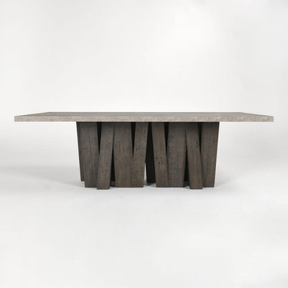 Classic Home - Simone 94in Reclaimed Pine Wood Dining Table In Antique Gray - 51031214 veiw 2