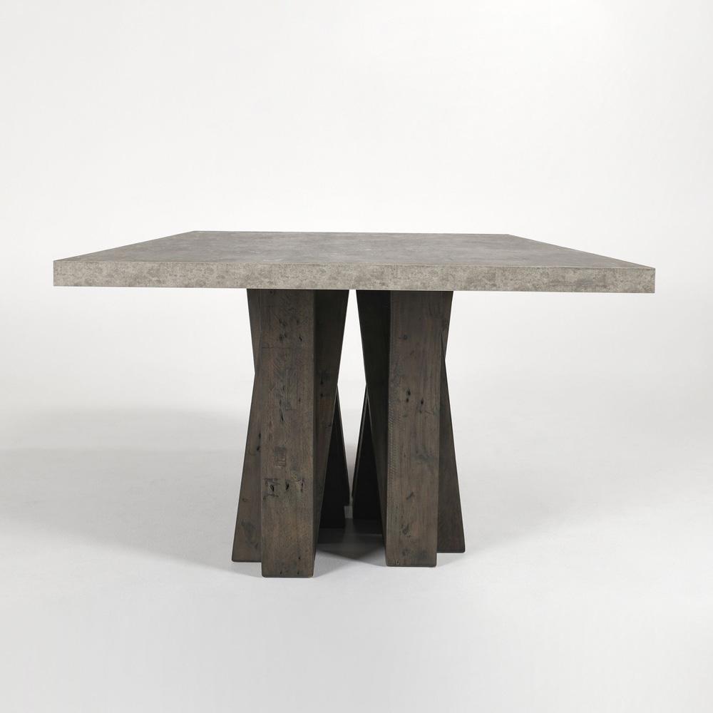 Classic Home - Simone 94in Reclaimed Pine Wood Dining Table In Antique Gray - 51031214 veiw 3