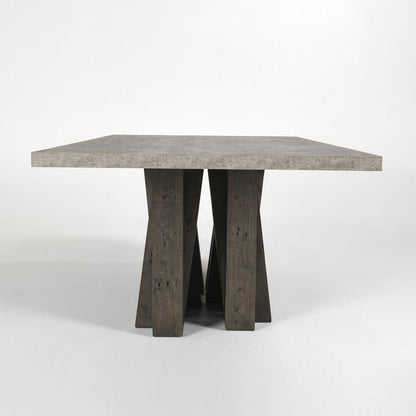 Classic Home - Simone 94in Reclaimed Pine Wood Dining Table In Antique Gray - 51031214 veiw 3