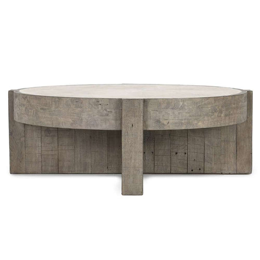 Classic Home - Sonoma 52in Round Coffee Table Distressed Grey - 51031212 veiw 1
