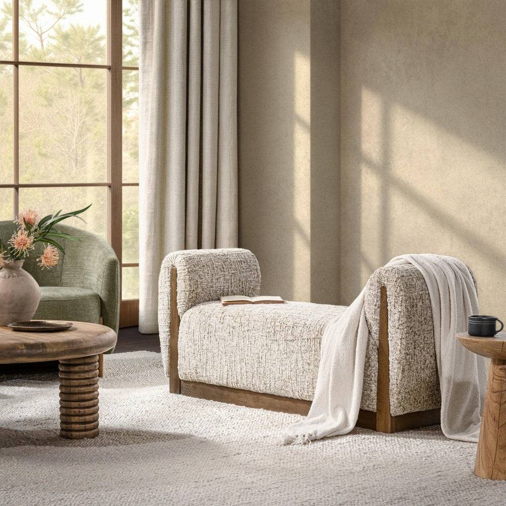 Classic Home - Soraya Upholstered Accent Bench - Wheatfield - 53006716 view 5