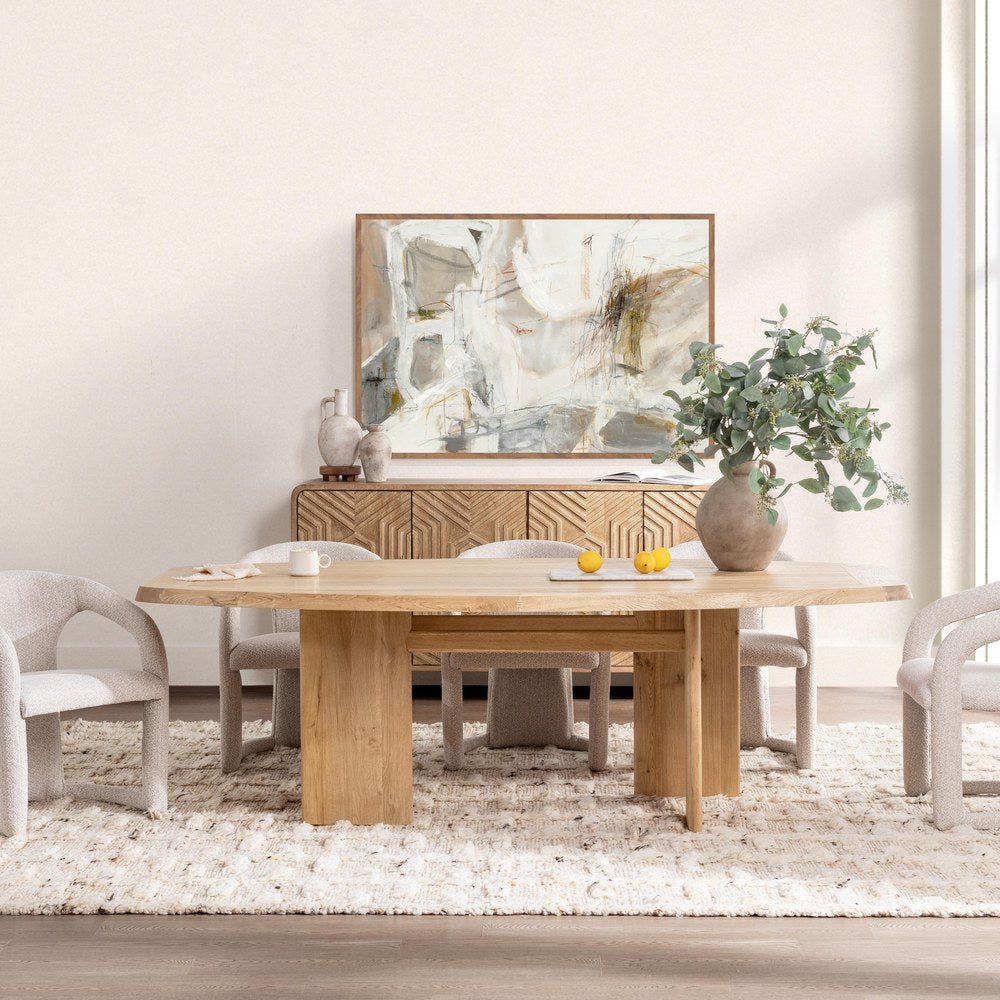 Classic Home - Sorento Oak Wood Dining Table - Natural - 51005539 view 5