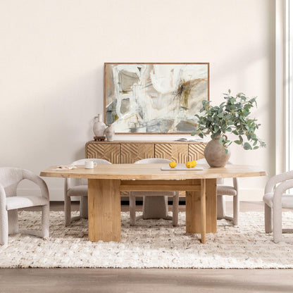 Classic Home - Sorento Oak Wood Dining Table - Natural - 51005539 view 5