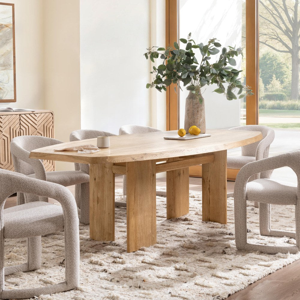 Classic Home - Sorento Oak Wood Dining Table - Natural - 51005539 view 6