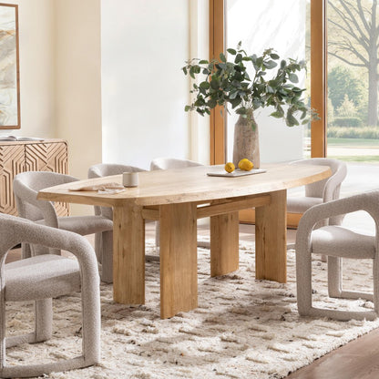 Classic Home - Sorento Oak Wood Dining Table - Natural - 51005539 view 6