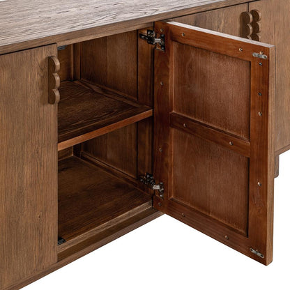 Classic Home  - Tacoma 4-Door Wood Sideboard Buffet - Oak Tan - 52004193 veiw 6