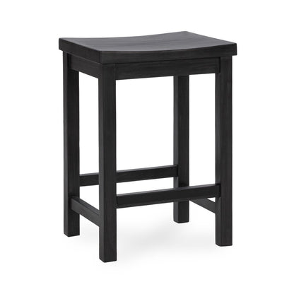 Classic Home - Tanner Reclaimed Pine Counter Stool - Carbon Black - 53006557 view 1