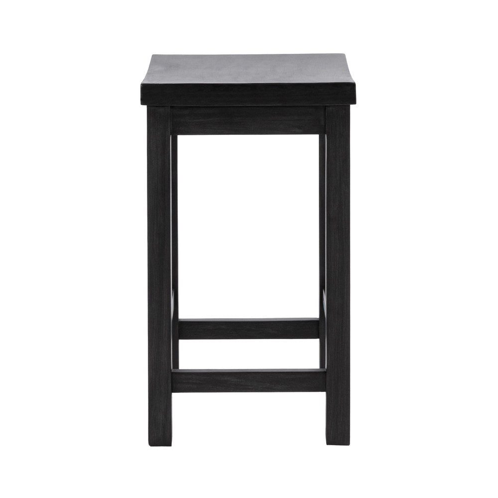Classic Home - Tanner Reclaimed Pine Counter Stool - Carbon Black - 53006557 view 3