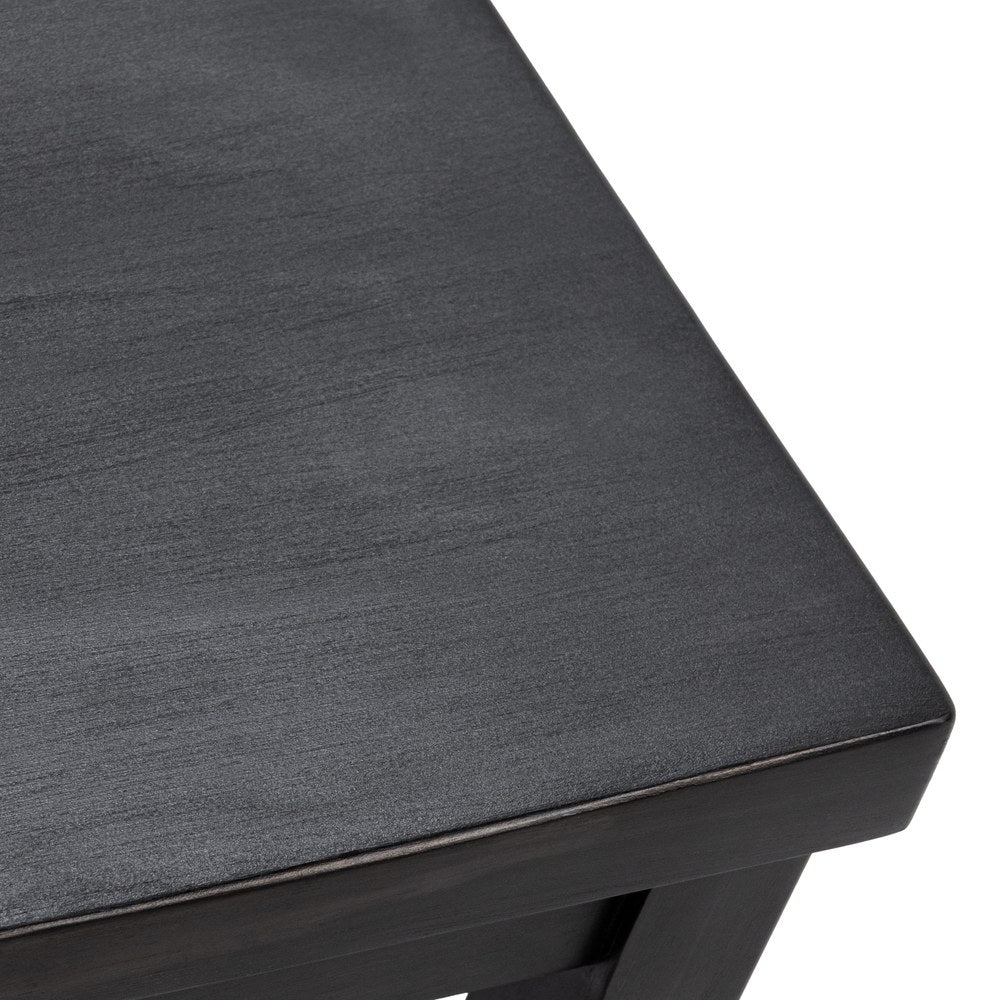 Classic Home - Tanner Reclaimed Pine Counter Stool - Carbon Black - 53006557 view 4