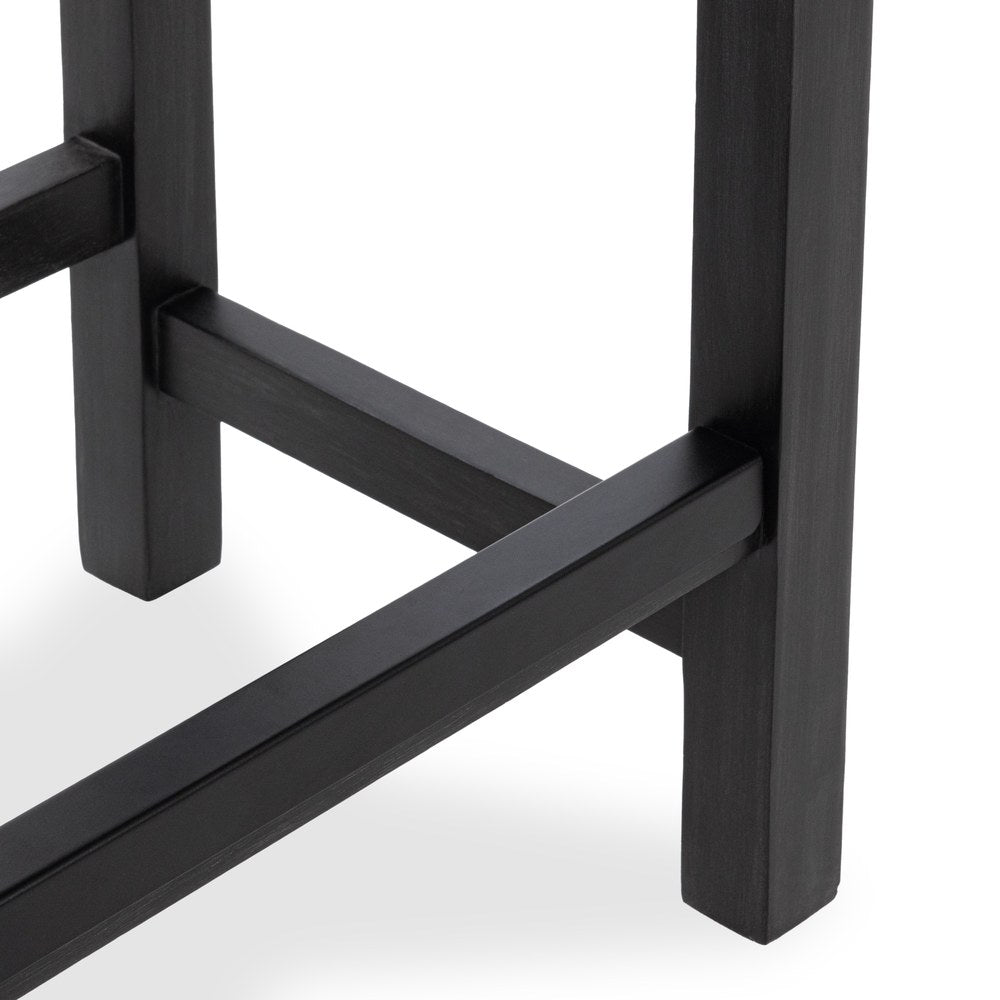 Classic Home - Tanner Reclaimed Pine Counter Stool - Carbon Black - 53006557 view 5